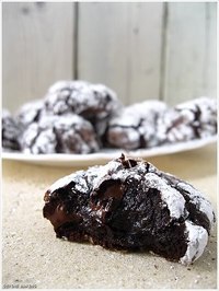 Печенье из горького темного шоколада