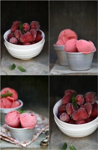 Клубничный замороженный йогурт
